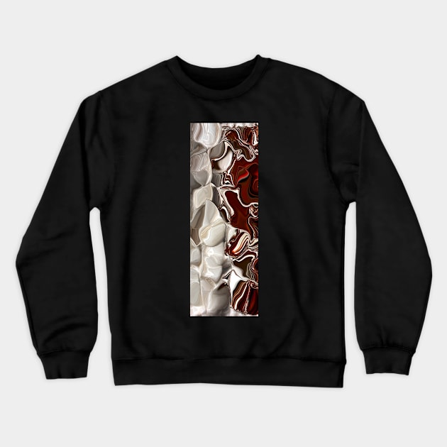 Geometric Pattern of Stracciatella Cream with Caramel Crewneck Sweatshirt by mavicfe